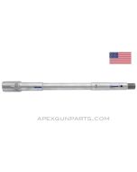 AK Pistol Barrel, 11.5", Drilled Gas Port, Knurled, In The White, For Stamped Trunnion, Sized for Milled Gas Block & Sight, US Made 922(r) *NOS* 