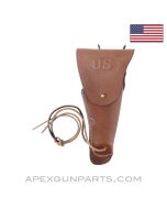Model 1916 Leather Holster for M1911 .45 Pistol, Brown, NEW