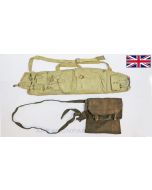 BREN Gun Barrel Carry Case WITH Spare Parts Wallet, Canvas, Original, Heavy Use *Fair*