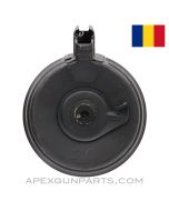 AK-47 Magazine, 75rd Drum, 7.62X39, Romanian Military Issue, No Follower *Good / AS-IS* 