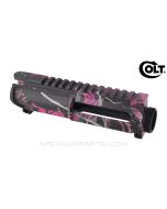 Colt AR-15 / SMG 9mm A2 Upper Receiver, No Parts Fitted, Muddy Girl Camo, 9X19 NATO *NEW*