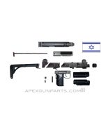 UZI Parts Kit w/Folding Steel Stock, TYPE 2, Includes Trunnion & Cut Receiver, *Good To Very Good* 