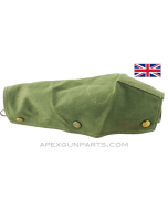 Lee-Enfield Rifle Action Cover, OD Green Canvas, Brass Snaps *Very Good*