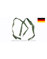 H&K G3 / HK91 German Issue Suspenders, OD Green Canvas, *Good* 