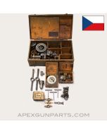 Skoda 75mm Model 1928 Mountain Howitzer Accessory Kit in Wood Chest, Czech, USED
