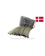 Madsen (5) Magazine Set with Leather Carry Case, Brazillian Issue, 7x57 *Fair* 