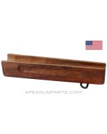 Thompson SMG Horizontal Foregrip w/Sling Swivel, 1/2 Inch Slot, WW2, Wood *NOS*