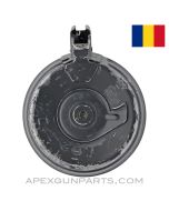 AK-47 Magazine, 75rd Drum, 7.62X39, Romanian Military Issue, 2-Segment Follower *Good / AS-IS* 