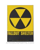 Civil Defense Fallout Shelter Sign, Steel 1960’s Era, FS2, *NOS*
