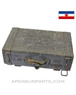 Yugoslavian 8mm Ammunition Storage Crate, EMPTY, Gray Painted Wood *Good* 