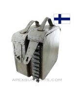 Finnish Maxim M1910 Ammo Can, w/200rd Belt, Early Riveted Can  7.62X54r *Good* 