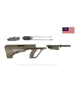 SME AUG Parts Kit, Green Polymer, Malaysia, 5.56x45 NATO *Good* 