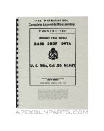 U.S. 1917 / P14 Rifle Base Shop Data, WWII Issue, Reprint of 1943 Original, Paperback, *NEW*