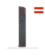 Steyr MP34 Magazine, 32rd Steel, 9mm LARGO, *Fair / Rusty* 