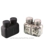 PPs-43 Oil Bottle, "Salt + Pepper" Style, Silver or Black