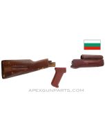 Bulgarian AK-74 Stock Set, Wood, Painted *Good*