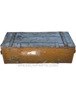 Thompson 1928A1 Wood Storage Crate, T3, OD Green, *Fair*, Sold *As Is* 