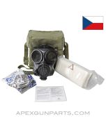 Czech OM-90 Gas Mask Pack, CBRN Protection Rated, In Vinyl Carry Bag, Military Issue, Choice of Size 
