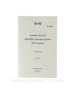 Gewehr G43 Operator's Manual, Translation & Reprint of the Original 1943, Paperback, *NEW*
