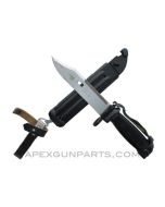 Bulgarian Type 3 AKM/ AK-74 Bayonet & Scabbard, Painted Black, *Very Good* 