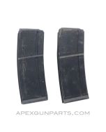 AR-15 / M16 Project Magazines, Set of 2, 30rd Synthetic with Steel Reinforced Top, Israeli Orlite, Black *Good / AS-IS* 