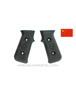 PPS-43 Pistol Grip Halves, Left & Right, Black Plastic, Chinese, *Good* 