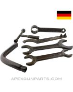 German 35 / 36 Anti-Tank Artillery Tool Set, 6-Piece, WWII Finnish Issued, Steel *Very Good*