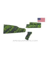 PAP M70 Rifle Stock Set, Zombie Pattern, U.S. Made, Nylon,  *Excellent*    