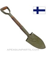 Finnish WWII Infantry Shovel, Metal and Wood Handle *Good*