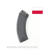 Polish AK-47 Magazine, 30rd, Early Blued, Steel, 7.62x39mm, *Very Good* 