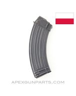 Polish AK-47 Magazine, 30rd, Early Blued, Steel, 7.62x39mm, *Good*
