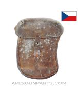 VZ-58 Four Magazine Divided Pouch, Leather *Fair* 