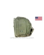 1970's Era U.S. M17 Gas Mask Carry Case, OD Green Canvas, *Good* 