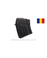 AK-47 Magazine, 5rd Steel Double Stack, Romanian, Blued, 7.62X39, *Very Good*