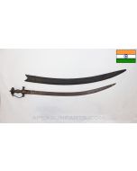 18th Century Indian Talwar Battle Sword & Scabbard, w/ Knuckle Guard *Fair Condition / Heavy Use*