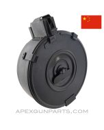 AK-47 Magazine, Backloading 75rd Drum, 7.62X39, Arsenal 36 China *NOS*