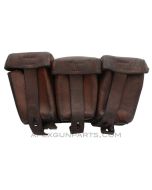 Mauser K98 Three Pocket Leather Pouch, WWII German