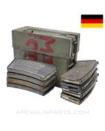 MG-13 Magazine Can, w/ 8 Magazines, 25rd, 7.92x57 *Poor*