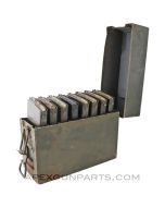 MG-13 Magazine Can with 8 25rd Magazines, 8MM *Good*