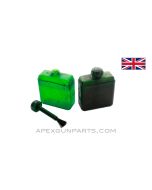 BREN Oil Bottle, Green Plastic *Good* 