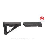 Magpul MOE AR-15 Stock & Upper Handguard Set, Carbine Length, Custom Carbon Fiber Camo Pattern *NEW*