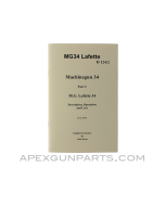 MG-34 / MG-42 Lafette Operator&#039;s Manual, Translation From Original, Paperback, *NEW*