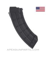 US PALM AK-47 Magazine, 30rd, Waffle Pattern, Black Polymer, Polymer Lug, No Packaging, 7.62x39 *NEW*