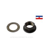 Yugoslavian M56 Submachine Gun Barrel Nut & Washer 7.62x25 *Good* 