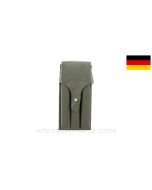 MP5 / MP2 UZI Magazine Pouch, 9mm, Green Vinyl, West German, *Good*