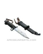 Polish Type 2 AKM/ AK-47 Bayonet, Dark / Black, Non-Matching, *Good*