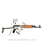 Zastava N-PAP DF AK-47 Parts Set w/Barrel, Underfolder Stock, US Made Gas Piston & FCG, Non-Matched, 7.62x39, *Excellent* 