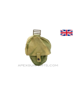 1914 Lewis Gun Magazine Pouch, WWII, OD Green Canvas, South African, *Good / Discolored* 
