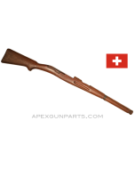 Swiss Schmidt-Rubin K11 Wood Stock, 40.75" with Handguard, No Metal Parts, *Good* 