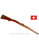 Swiss Schmidt-Rubin K11 Wood Stock, 40.75", with Handguard, No Metal Parts, *Fair* 